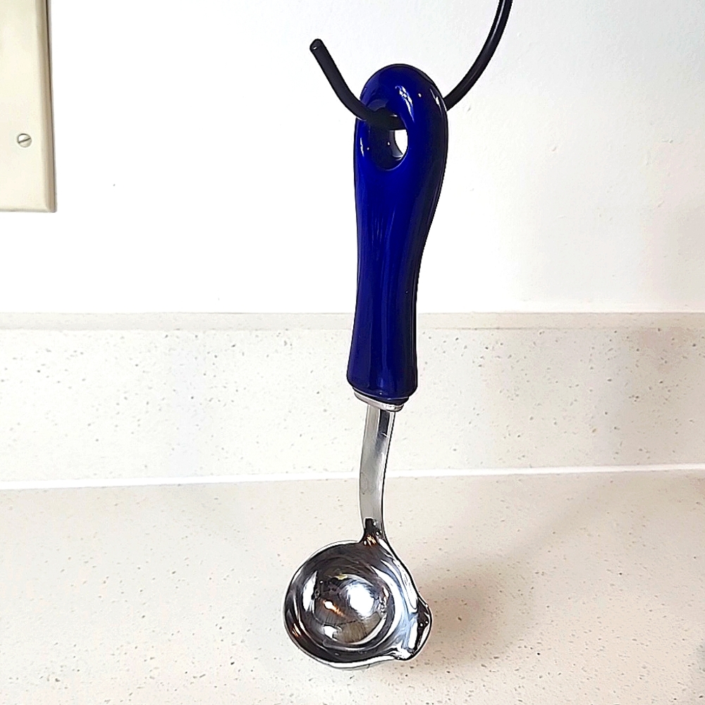 Ladle Cobalt Blue with Thick handle